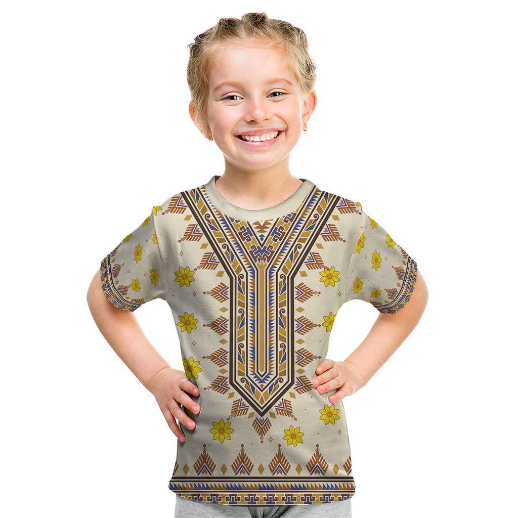 Enkutatash Dashiki Adey Abeba Pattern Kid T Shirt - Wonder Print Shop