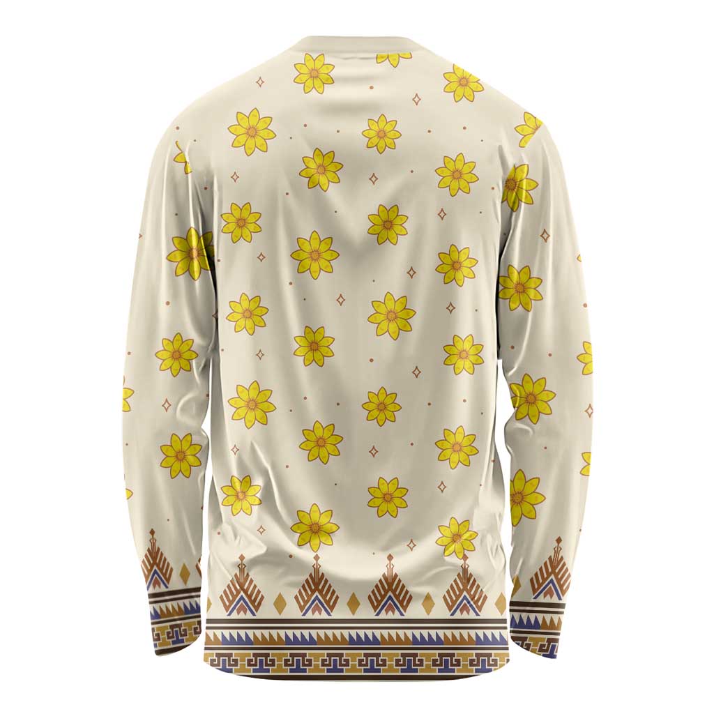 Enkutatash Dashiki Adey Abeba Pattern Long Sleeve Shirt - Wonder Print Shop