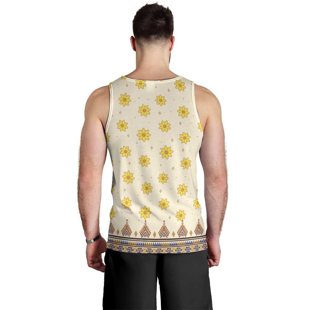 Enkutatash Dashiki Adey Abeba Pattern Men Tank Top - Wonder Print Shop