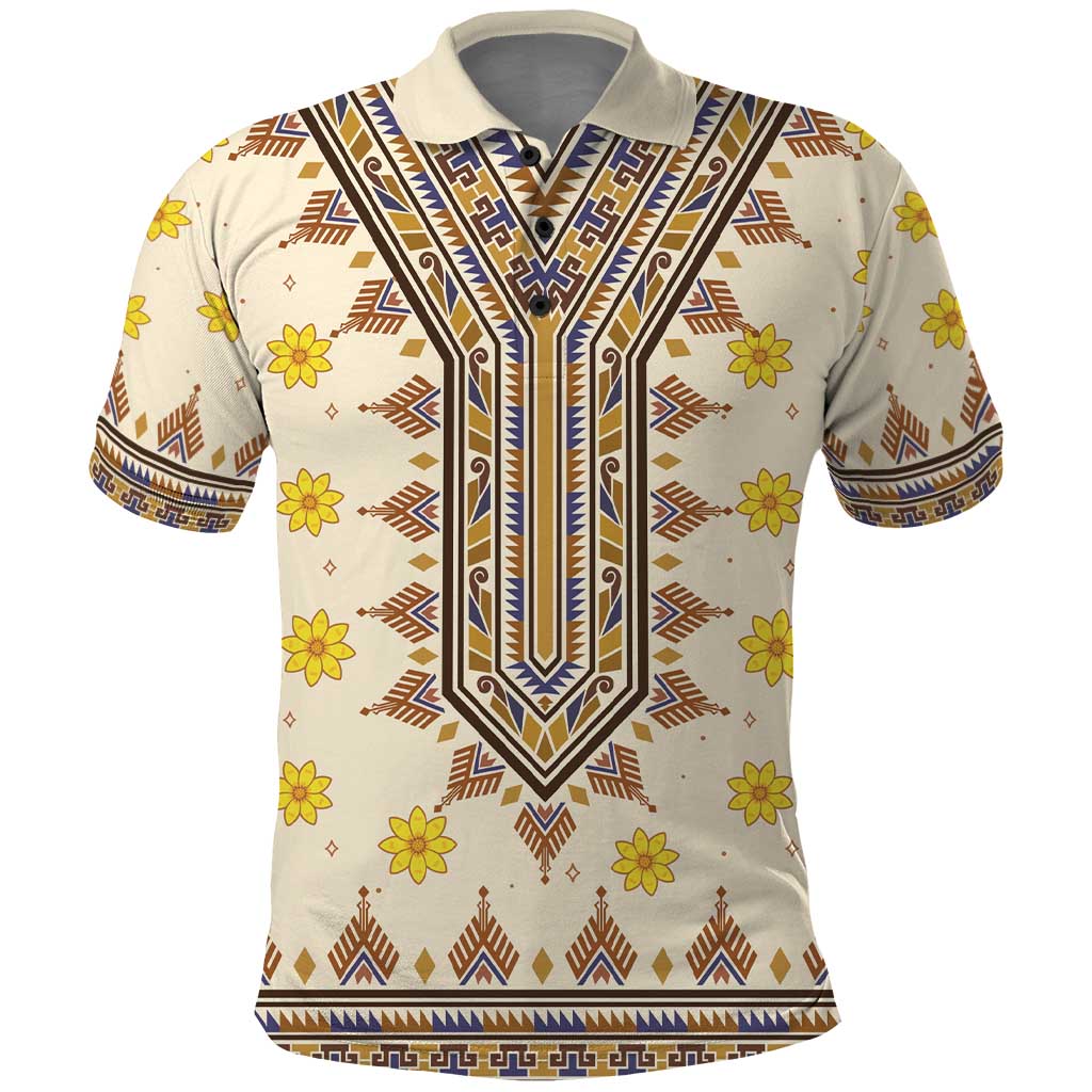 Enkutatash Dashiki Adey Abeba Pattern Polo Shirt - Wonder Print Shop