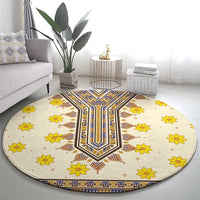 Enkutatash Dashiki Adey Abeba Pattern Round Carpet