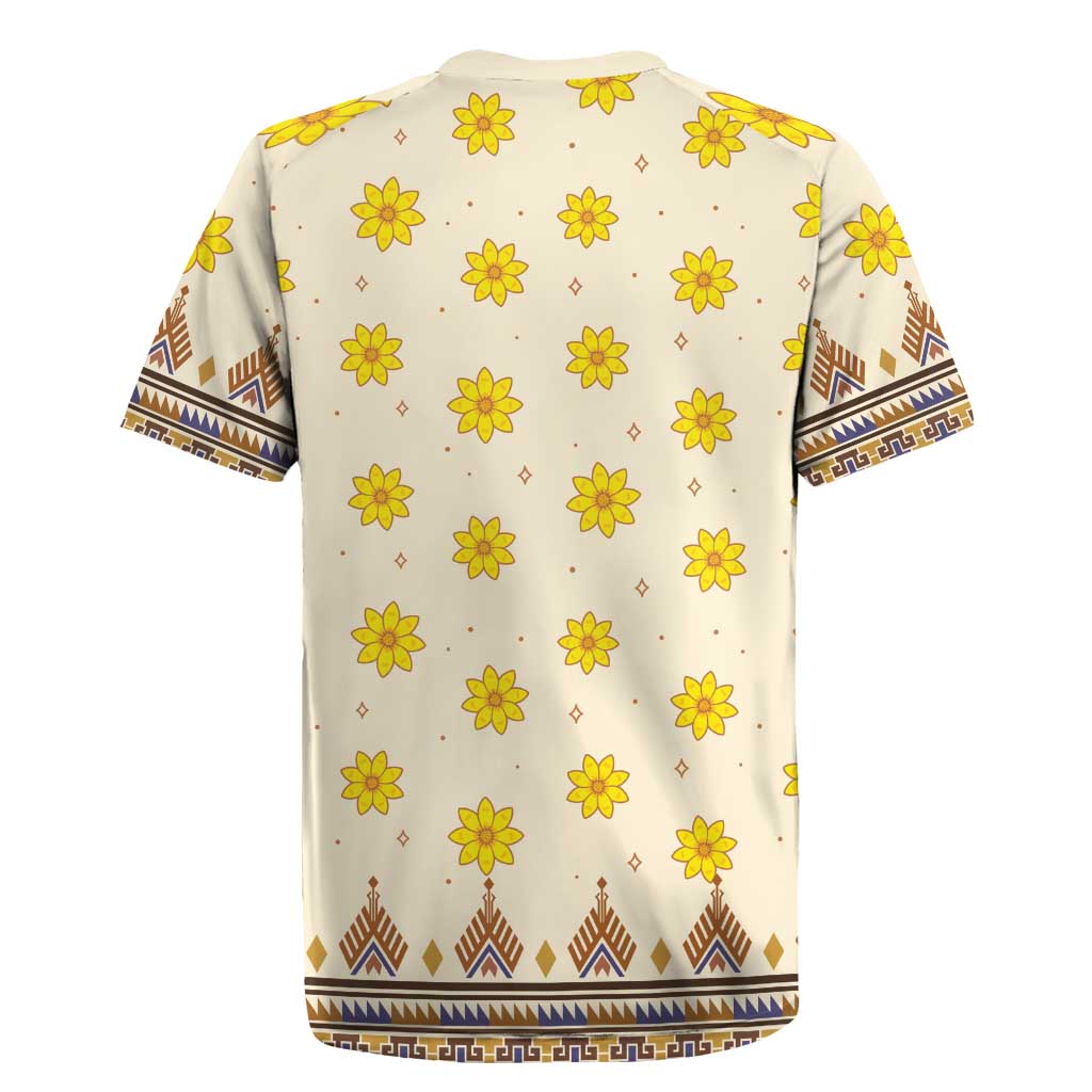 Enkutatash Dashiki Adey Abeba Pattern Rugby Jersey - Wonder Print Shop