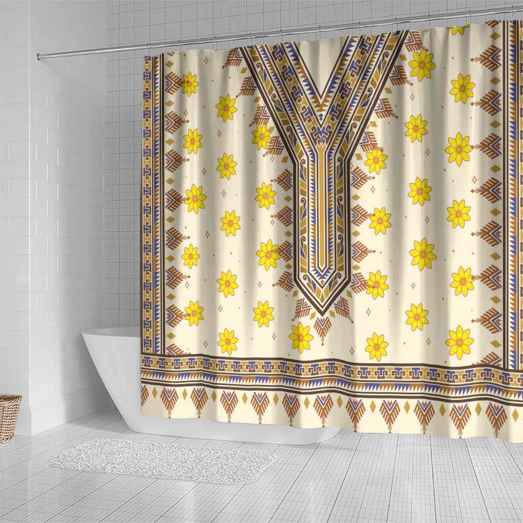 Enkutatash Dashiki Adey Abeba Pattern Shower Curtain