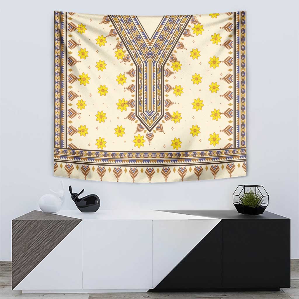 Enkutatash Dashiki Adey Abeba Pattern Tapestry - Wonder Print Shop