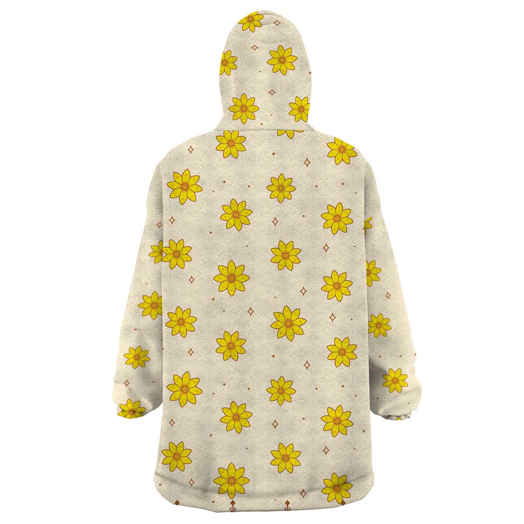 Enkutatash Dashiki Adey Abeba Pattern Wearable Blanket Hoodie - Wonder Print Shop