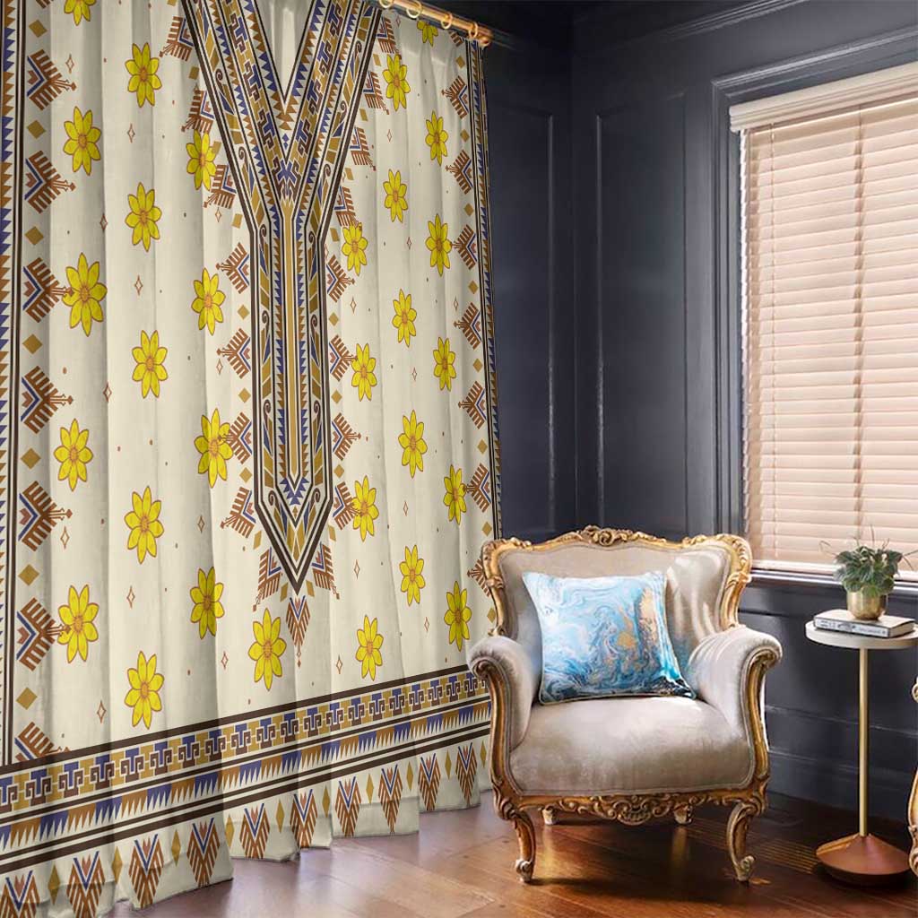 Enkutatash Dashiki Adey Abeba Pattern Window Curtain - Wonder Print Shop
