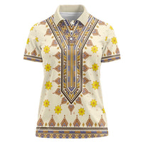 Enkutatash Dashiki Adey Abeba Pattern Women Polo Shirt - Wonder Print Shop