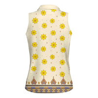 Enkutatash Dashiki Adey Abeba Pattern Women Sleeveless Polo Shirt - Wonder Print Shop