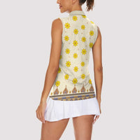Enkutatash Dashiki Adey Abeba Pattern Women Sleeveless Polo Shirt - Wonder Print Shop
