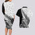 New Zealand Silver Fern Rugby Couples Matching Long Sleeve Bodycon Dress and Hawaiian Shirt Aotearoa Maori Black Version - Wonder Print Shop