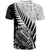 New Zealand Silver Fern Rugby T Shirt Aotearoa Maori Black Version - Wonder Print Shop