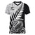 New Zealand Silver Fern Rugby Women V Neck T Shirt Aotearoa Maori Black Version - Wonder Print Shop