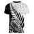 New Zealand Silver Fern Rugby Women V Neck T Shirt Aotearoa Maori Black Version - Wonder Print Shop