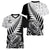 New Zealand Silver Fern Rugby Women V Neck T Shirt Aotearoa Maori Black Version - Wonder Print Shop