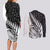 New Zealand Silver Fern Rugby Couples Matching Long Sleeve Bodycon Dress and Long Sleeve Button Shirts Aotearoa Maori White Version - Wonder Print Shop