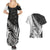 New Zealand Silver Fern Rugby Couples Matching Summer Maxi Dress and Hawaiian Shirt Aotearoa Maori White Version - Wonder Print Shop