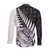 New Zealand Silver Fern Rugby Long Sleeve Button Shirt Aotearoa Maori White Version - Wonder Print Shop