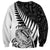 New Zealand Silver Fern Rugby Sweatshirt Aotearoa Maori White Version - Wonder Print Shop