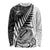 Custom New Zealand Silver Fern Rugby Long Sleeve Shirt Aotearoa Maori White Version LT01