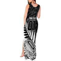Custom New Zealand Silver Fern Rugby Tank Maxi Dress Aotearoa Maori White Version - Wonder Print Shop