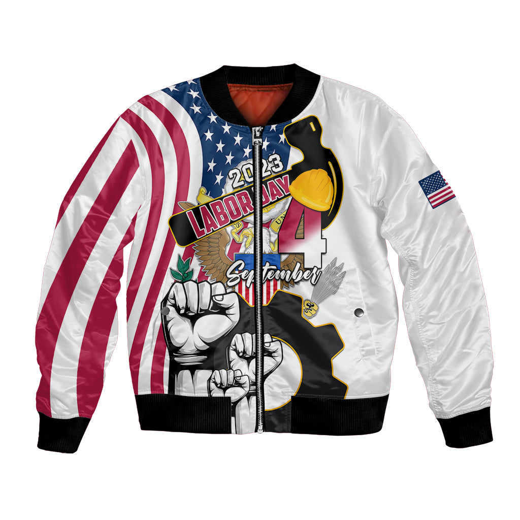 United States Labor Day Bomber Jacket Happy Labor Day 4th September - Wonder Print Shop