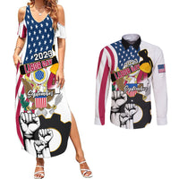 United States Labor Day Couples Matching Summer Maxi Dress and Long Sleeve Button Shirts Happy Labor Day 4th September - Wonder Print Shop