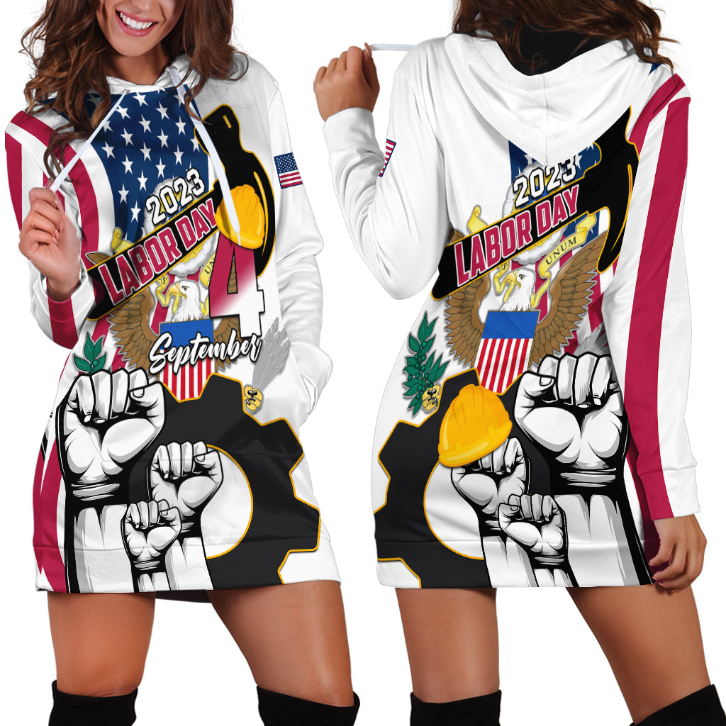 United States Labor Day Hoodie Dress Happy Labor Day 4th September - Wonder Print Shop
