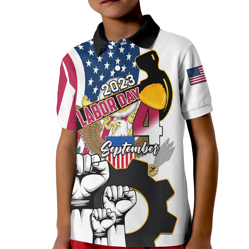 United States Labor Day Kid Polo Shirt Happy Labor Day 4th September - Wonder Print Shop