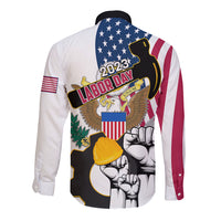 United States Labor Day Long Sleeve Button Shirt Happy Labor Day 4th September - Wonder Print Shop
