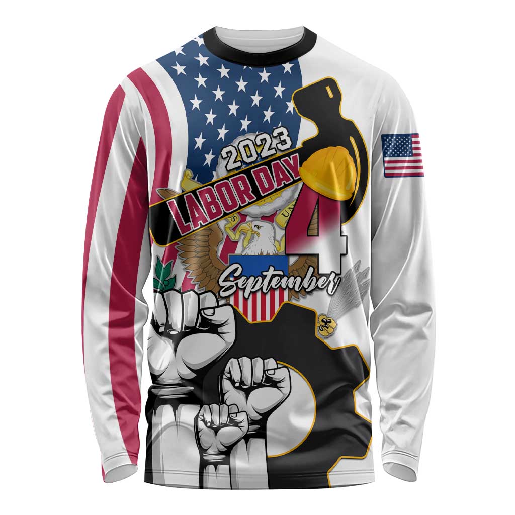 United States Labor Day Long Sleeve Shirt Happy Labor Day 4th September LT01