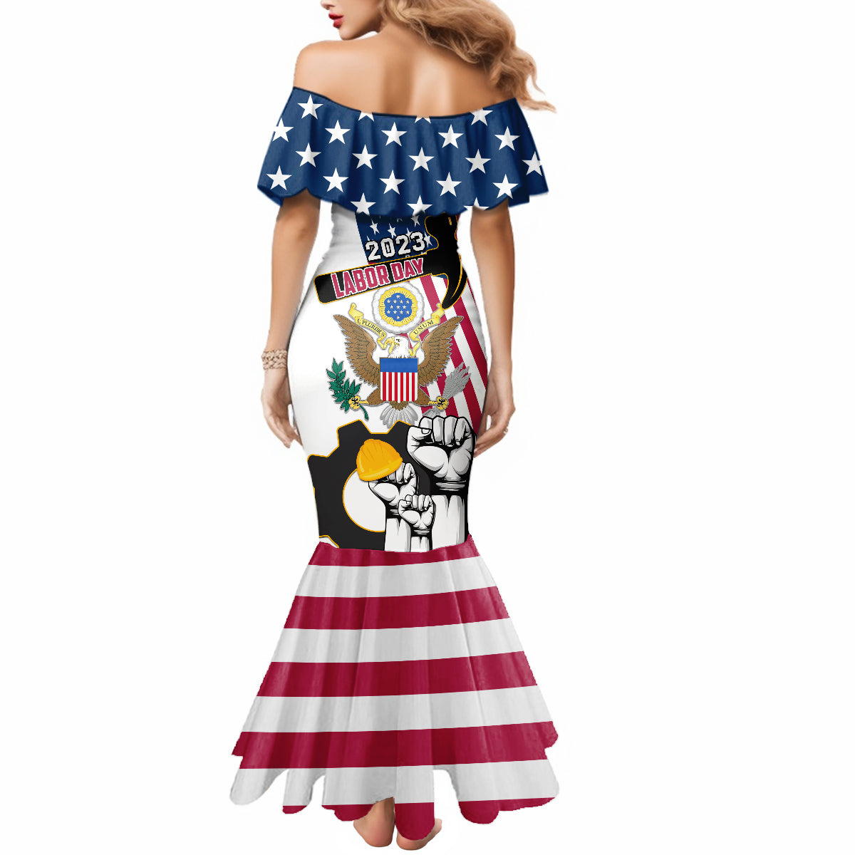 United States Labor Day Mermaid Dress Happy Labor Day 4th September - Wonder Print Shop
