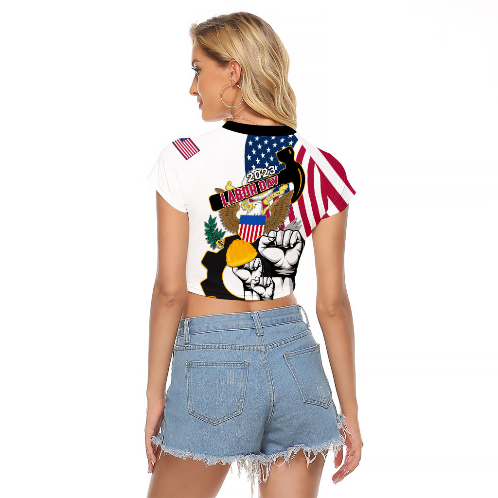 United States Labor Day Raglan Cropped T Shirt Happy Labor Day 4th September - Wonder Print Shop