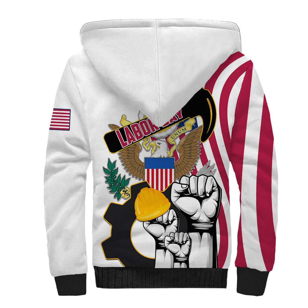 United States Labor Day Sherpa Hoodie Happy Labor Day 4th September - Wonder Print Shop