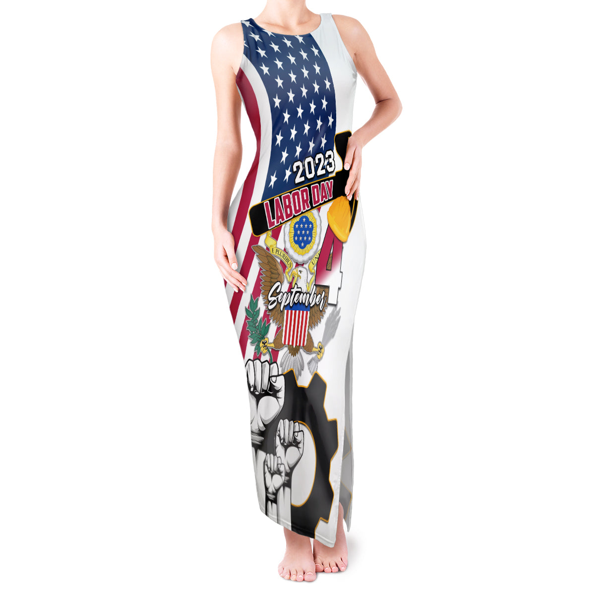 United States Labor Day Tank Maxi Dress Happy Labor Day 4th September - Wonder Print Shop
