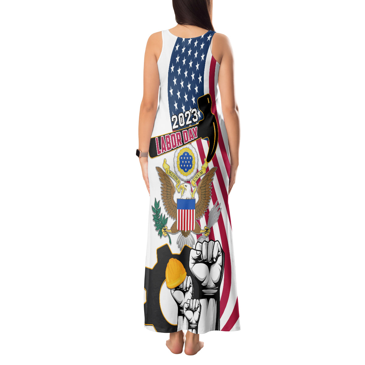 United States Labor Day Tank Maxi Dress Happy Labor Day 4th September - Wonder Print Shop