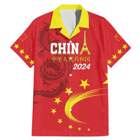 Custom China 2024 Family Matching Mermaid Dress and Hawaiian Shirt Chinese Dragon Yellow Star - Wonder Print Shop