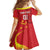 Custom China 2024 Family Matching Off The Shoulder Long Sleeve Dress and Hawaiian Shirt Chinese Dragon Yellow Star - Wonder Print Shop