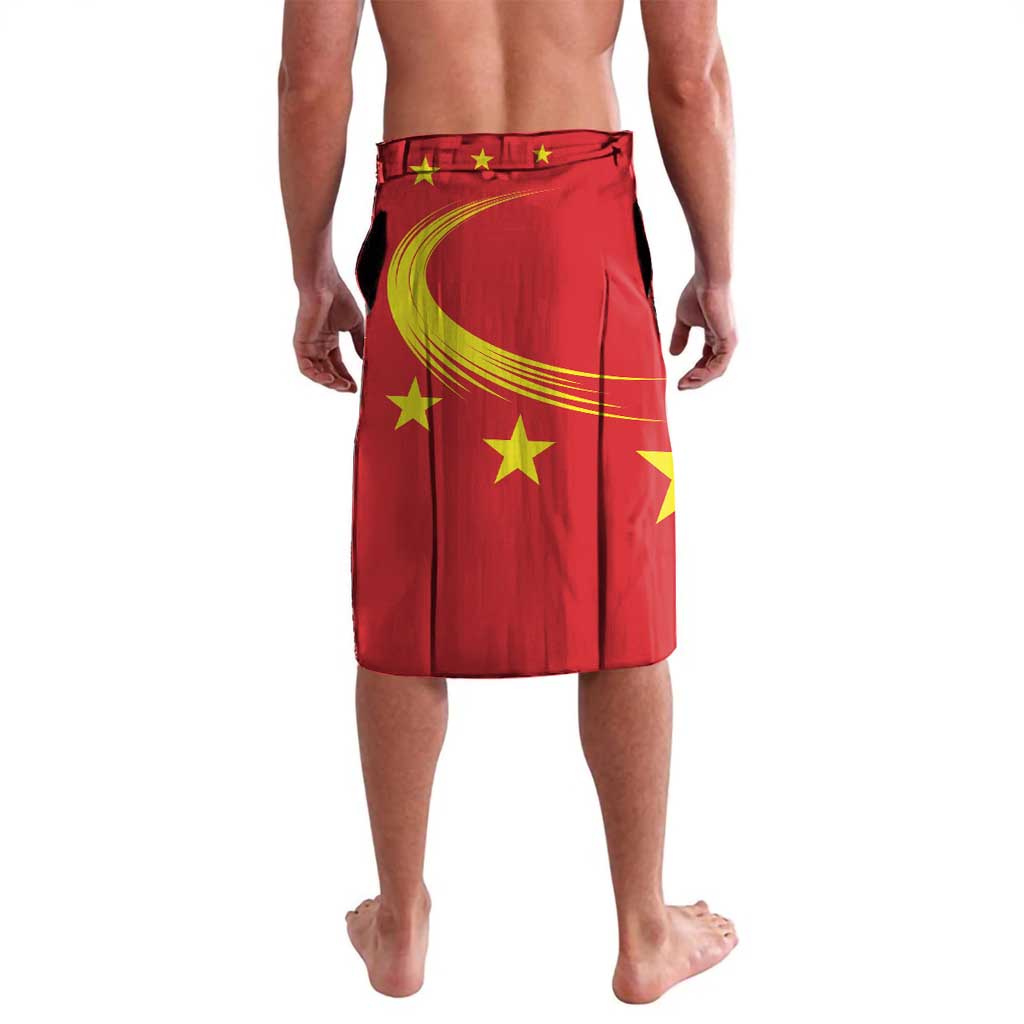 Custom China 2024 Lavalava Chinese Dragon Yellow Star - Wonder Print Shop