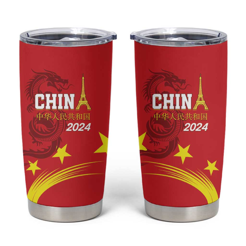 China 2024 Tumbler Cup Chinese Dragon Yellow Star - Wonder Print Shop