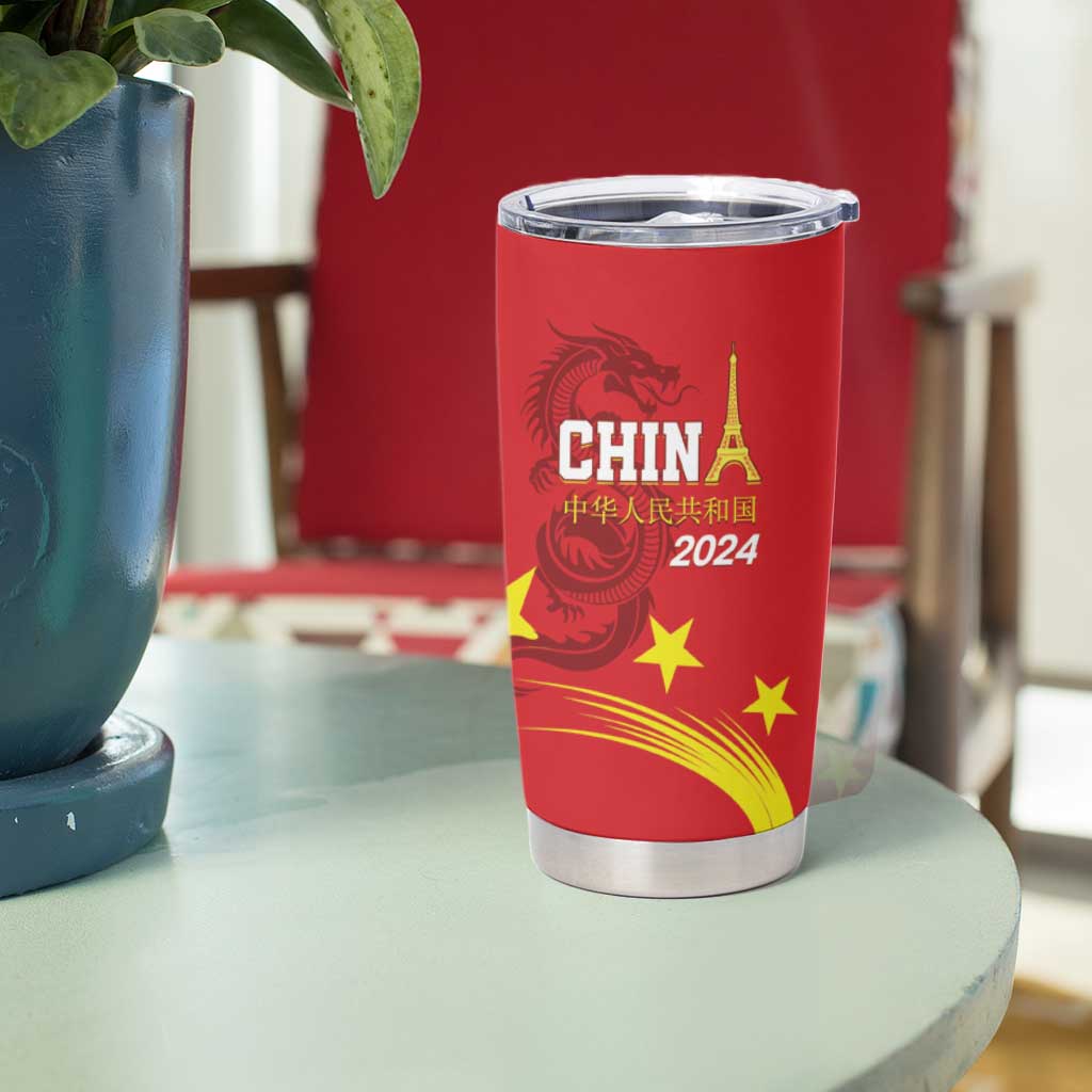China 2024 Tumbler Cup Chinese Dragon Yellow Star - Wonder Print Shop