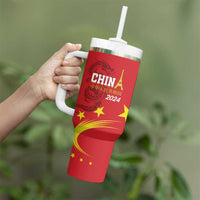 China 2024 Tumbler With Handle Chinese Dragon Yellow Star - Wonder Print Shop
