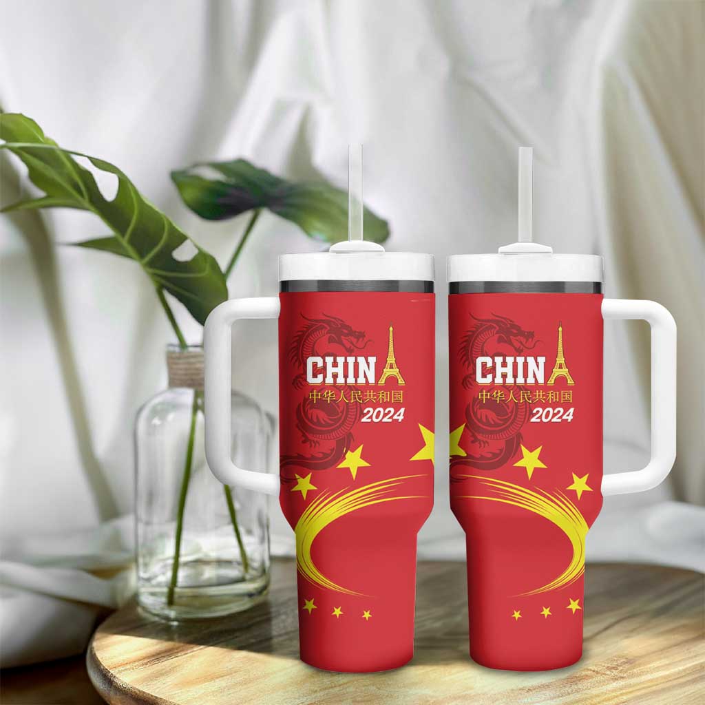 China 2024 Tumbler With Handle Chinese Dragon Yellow Star - Wonder Print Shop