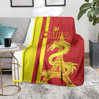Custom China Blanket Chinese Dragon With Eiffel Tower