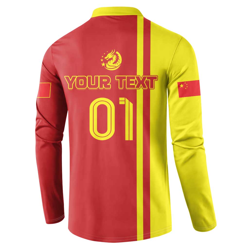 Custom China Button Sweatshirt Chinese Dragon With Eiffel Tower - Wonder Print Shop