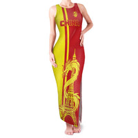 Custom China Family Matching Tank Maxi Dress and Hawaiian Shirt Chinese Dragon With Eiffel Tower - Wonder Print Shop