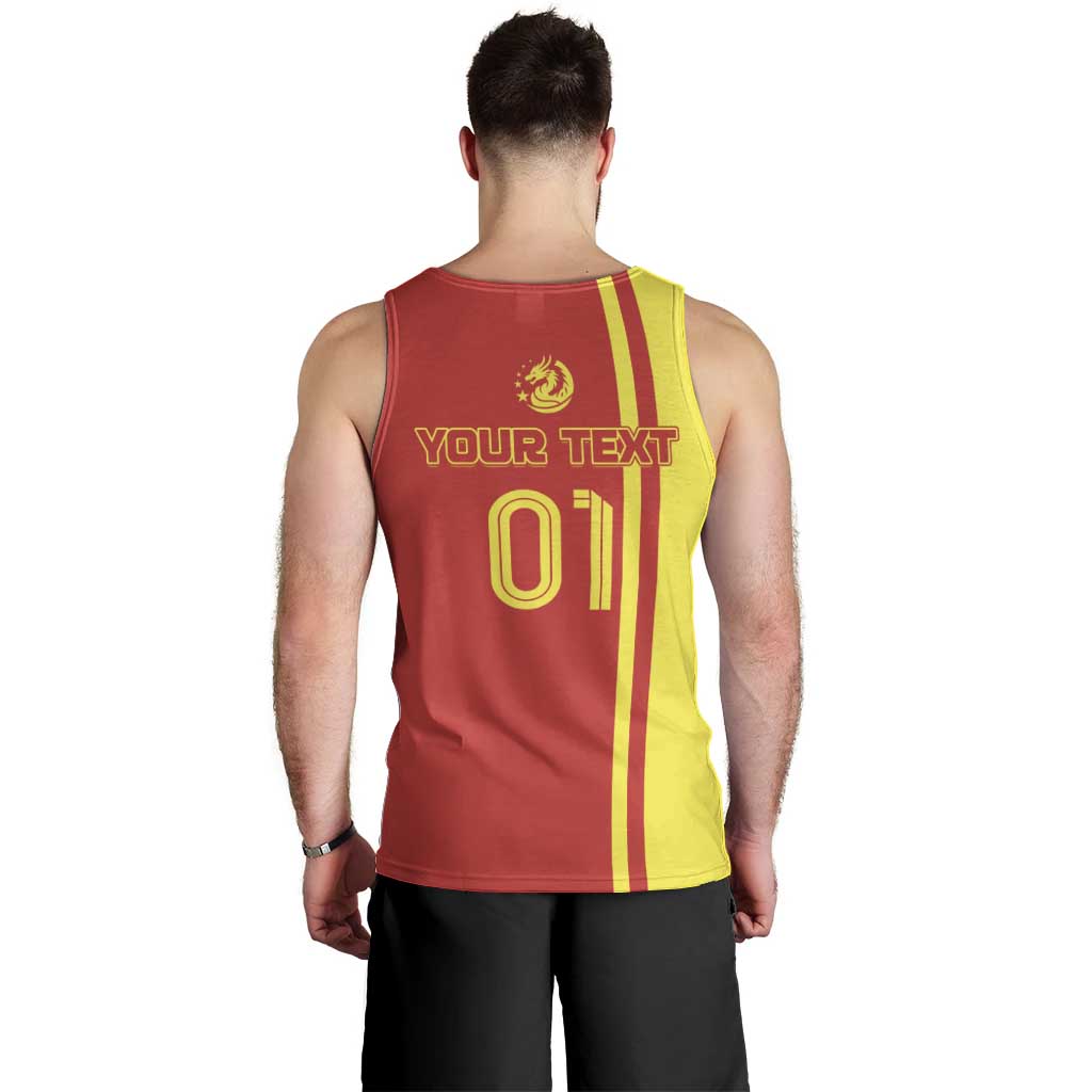 Custom China Men Tank Top Chinese Dragon With Eiffel Tower - Wonder Print Shop