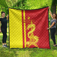 Custom China Quilt Chinese Dragon With Eiffel Tower - Wonder Print Shop