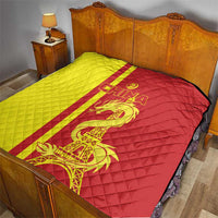 Custom China Quilt Chinese Dragon With Eiffel Tower - Wonder Print Shop