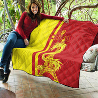 Custom China Quilt Chinese Dragon With Eiffel Tower - Wonder Print Shop