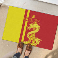 Custom China Rubber Doormat Chinese Dragon With Eiffel Tower - Wonder Print Shop